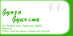 gyozo gyurina business card