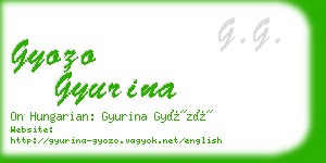 gyozo gyurina business card